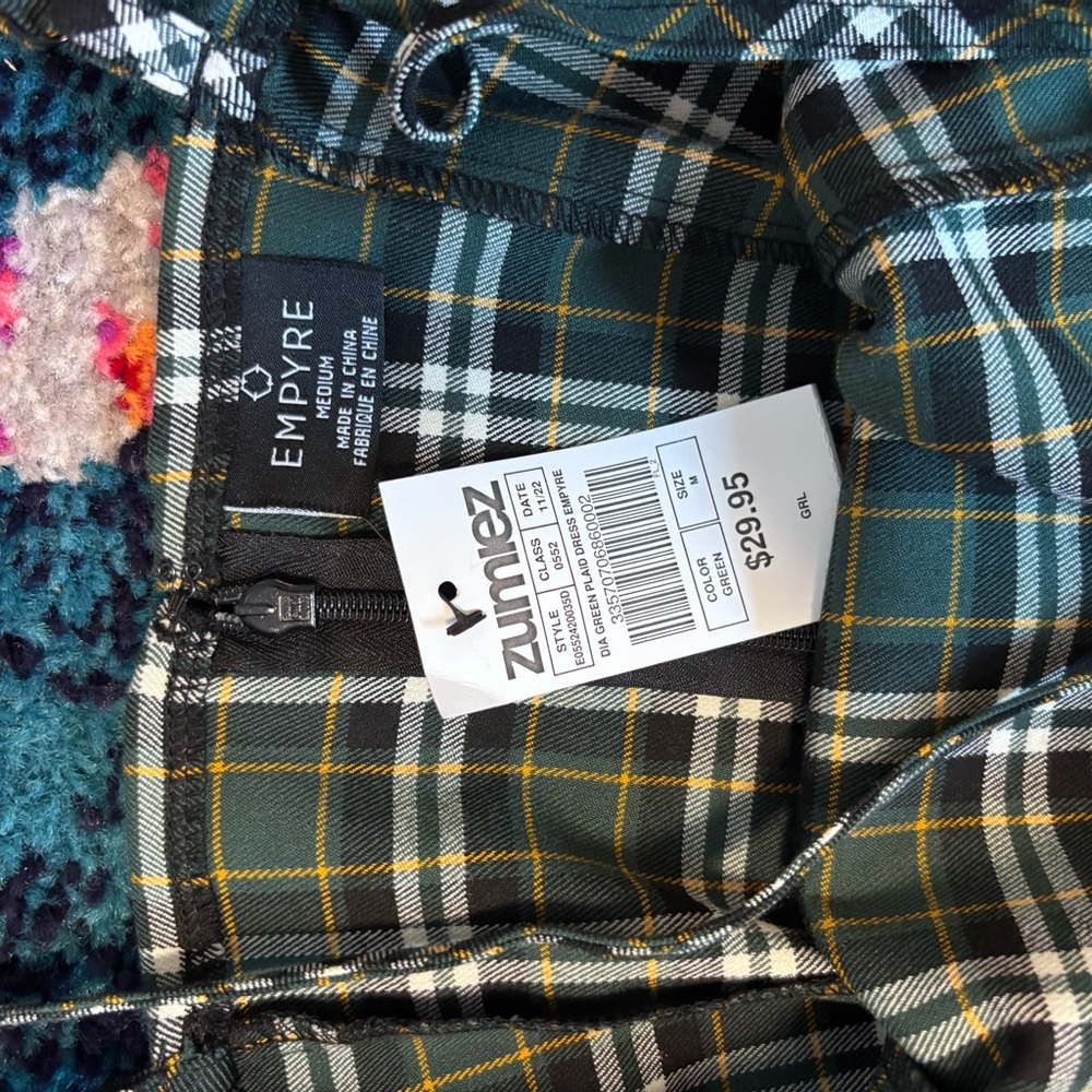 Empyre Green Plaid Dress - Picture 2 of 2